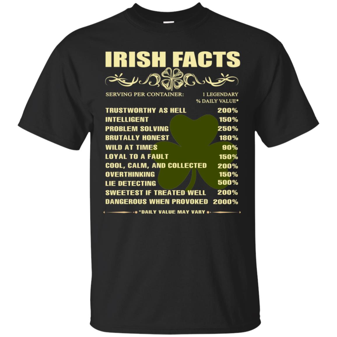 Irish Facts Intelligent Problem Solving Shirt Black