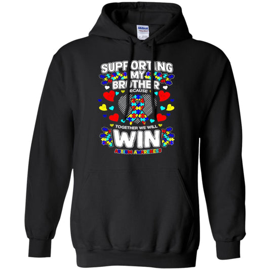 Autism Awareness Shirts For Supporting My Brother Black