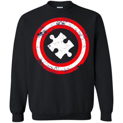 Captain Autism Superhero Autism Awareness Shirt Black