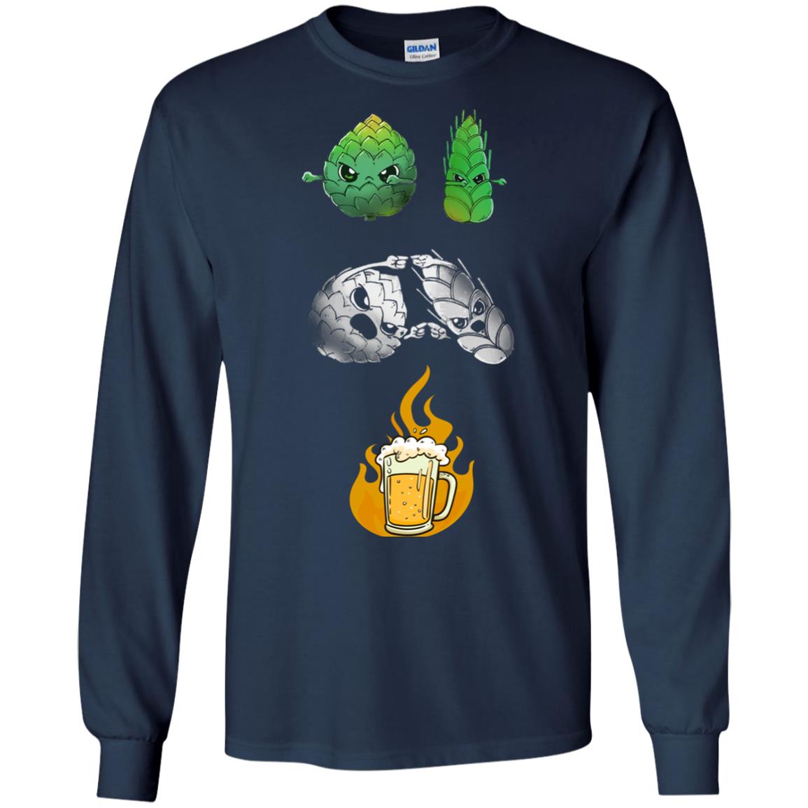 Beer Lover T-shirt Beer Fusion Flags Navy