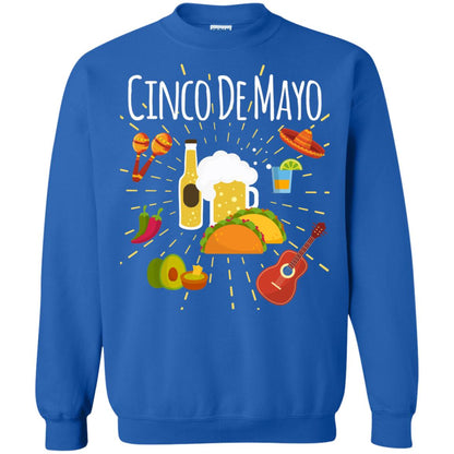 Cinco De Mayo Beer Tacos Guitar Mexico Shirt Royal