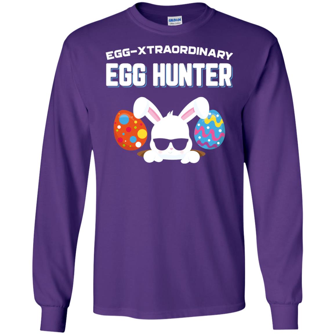 Egg-xtraordinary Egg Hunter Easter Shirt Purple