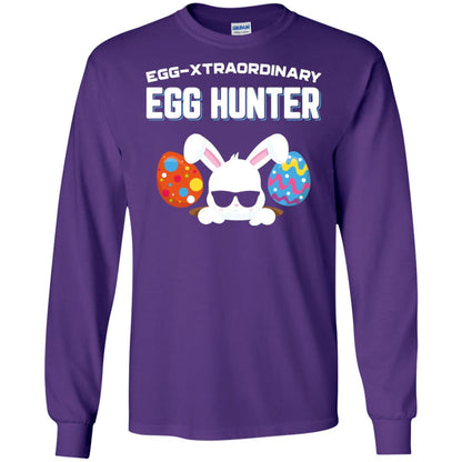 Egg-xtraordinary Egg Hunter Easter Shirt Purple