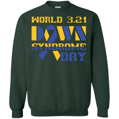 World 3.21 Down Syndrome Day Gift Shirt For Men Or Women Forest Green