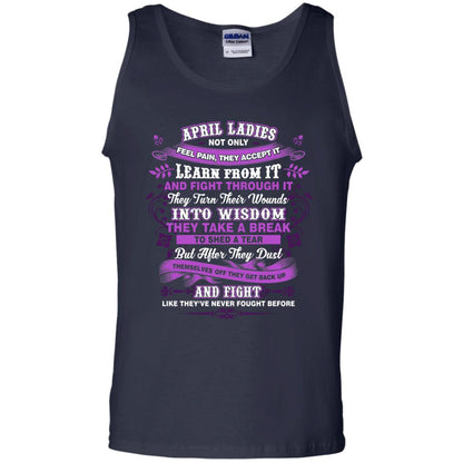 April Ladies Shirt Not Only Feel Pain They Accept It Learn From It They Turn Their Wounds Into Wisdom Navy