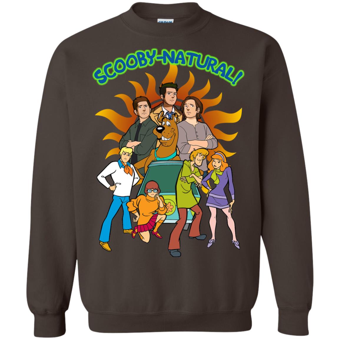 Scooby Natural Mystery Team Cartoon Shirt Dark Chocolate