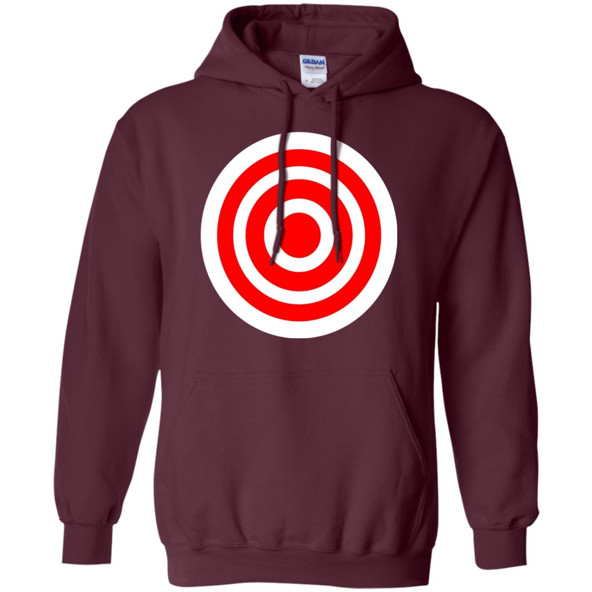 Funny Practice Bulls Eye Board Game Target T-shirt Maroon