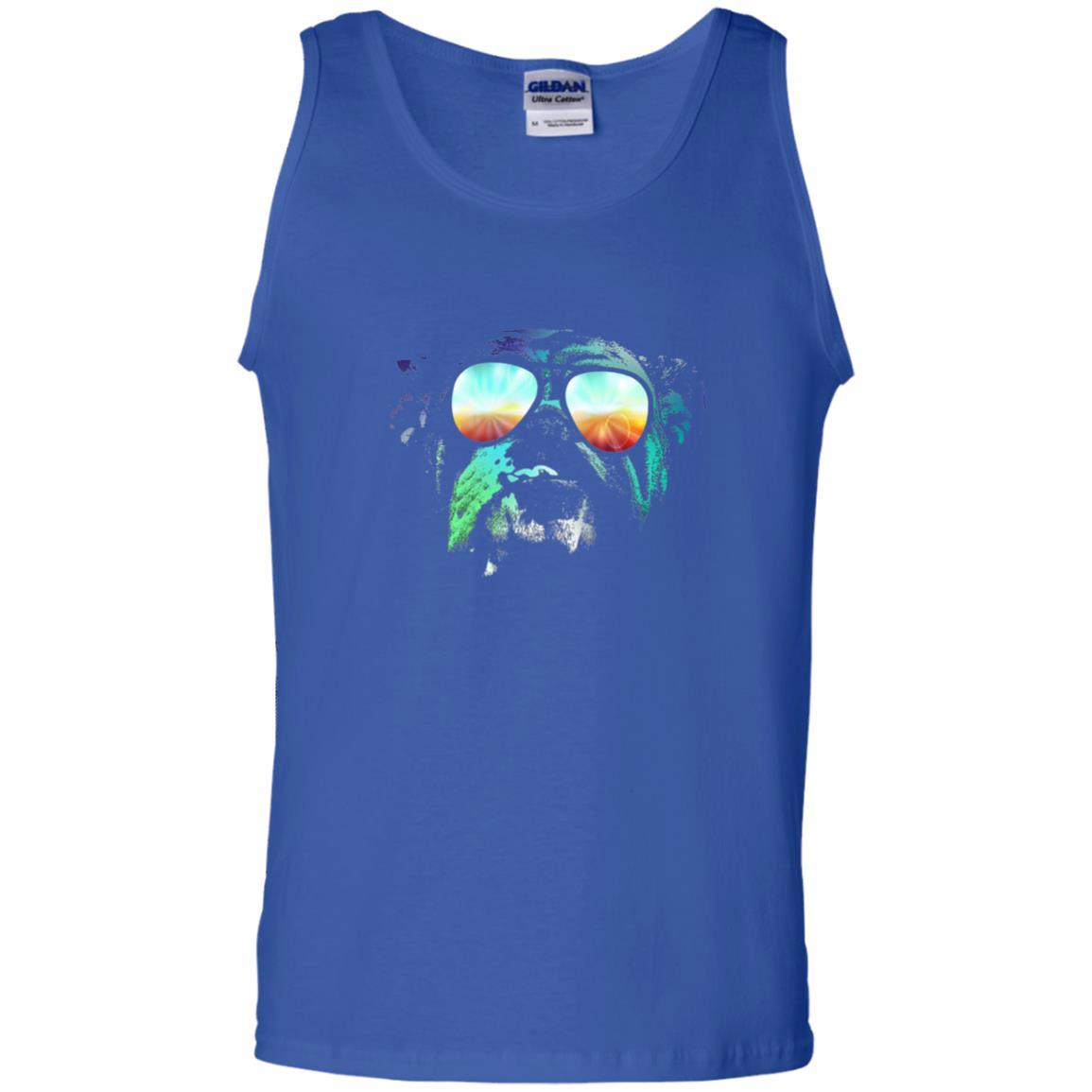 Pitbull Lover T-shirt English Bulldog Neon Dog T-shirt Royal