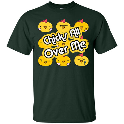 Chicks All Over Me Funny Chickens Shirt For Easter Day Forest