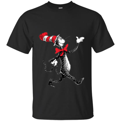 Dr. Seuss Strolling Cat Autism Awareness T-shirt Black
