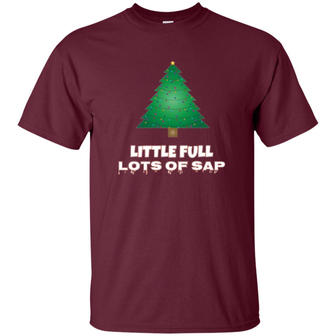 Christmas T-shirt Little Full Lots Of Sap Maroon