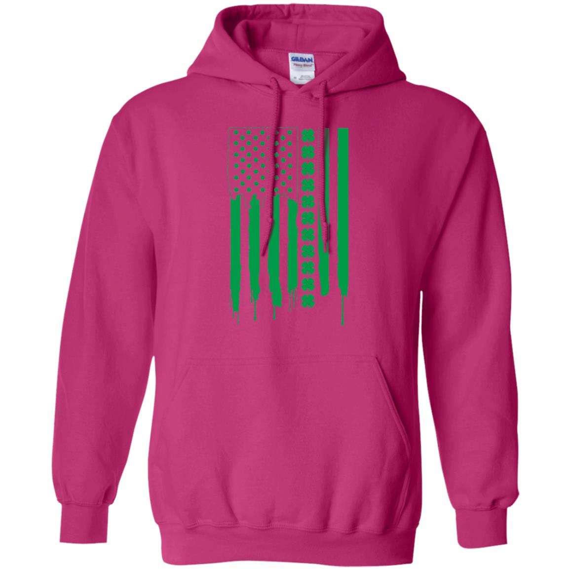 Irish American Flag St Patrick_s Day T-shirt Heliconia