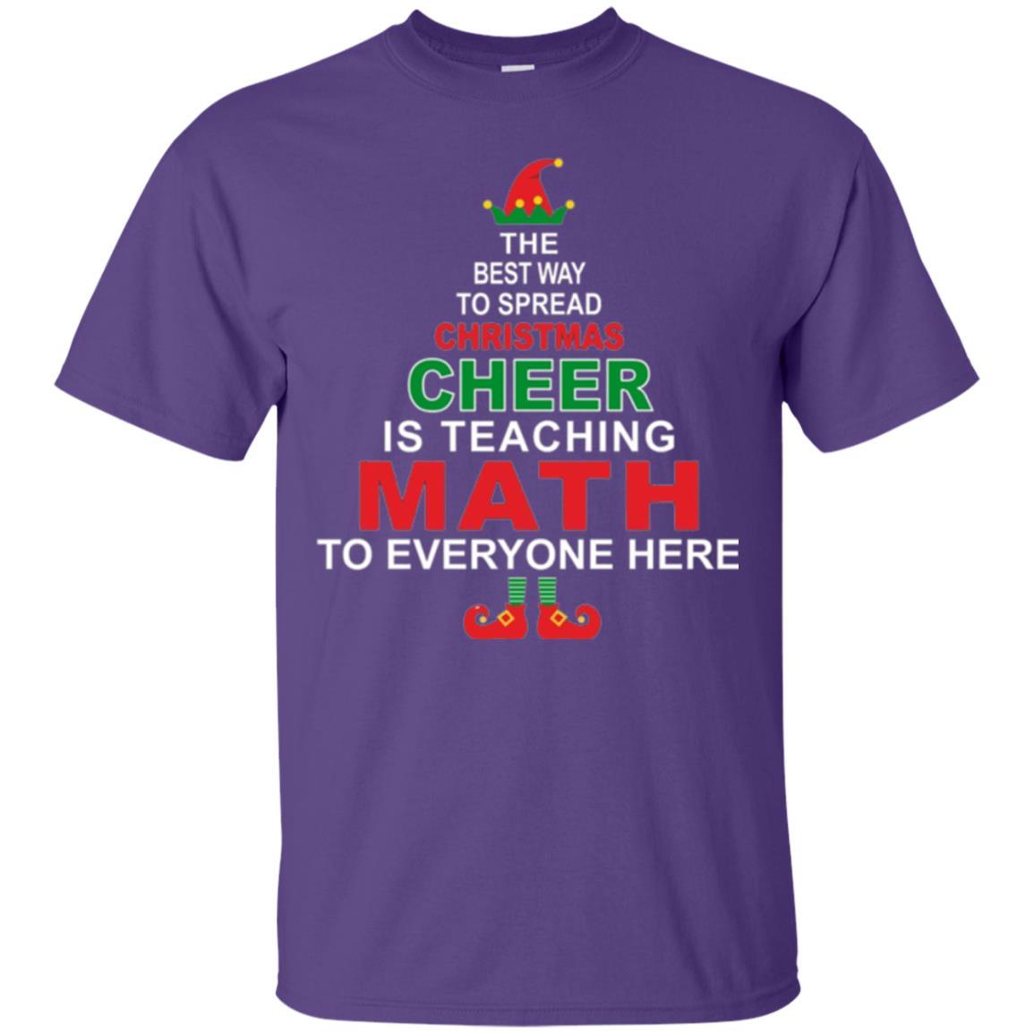Elf Christmas T-shirt Math Teacher Christmas T-shirt Purple