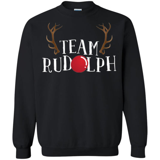 Christmas T-shirt Reindeer Team Rudolph Black