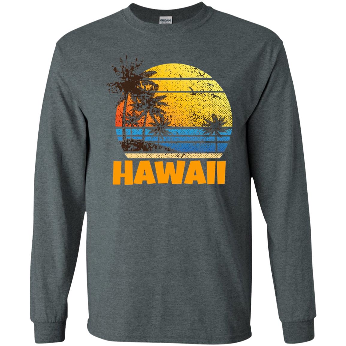 Old School 70_s Hawaiian The Aloha State T-shirt Dark Heather