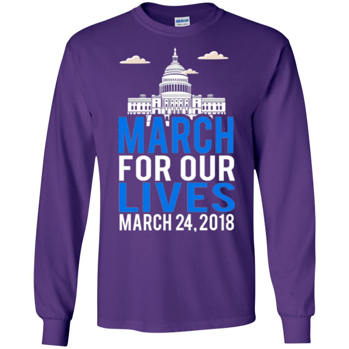 March For Our Lives Anti Gun T-shirt Purple