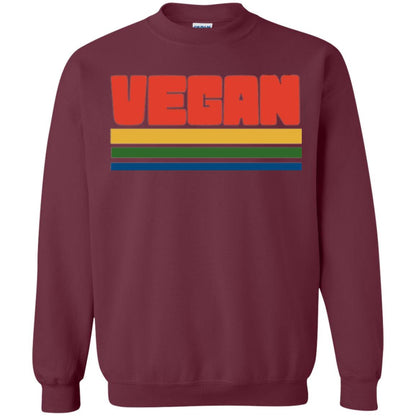 Vegan T-shirt Retro Style Veganism Maroon