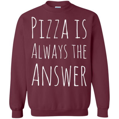Pizza Lovers T-shirt Always The Answer Maroon