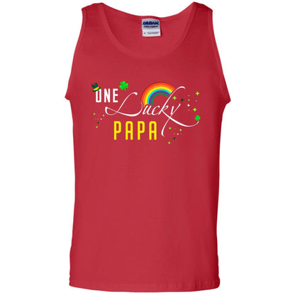 One Lucky Papa St. Patrick_s Day T-shirt Red