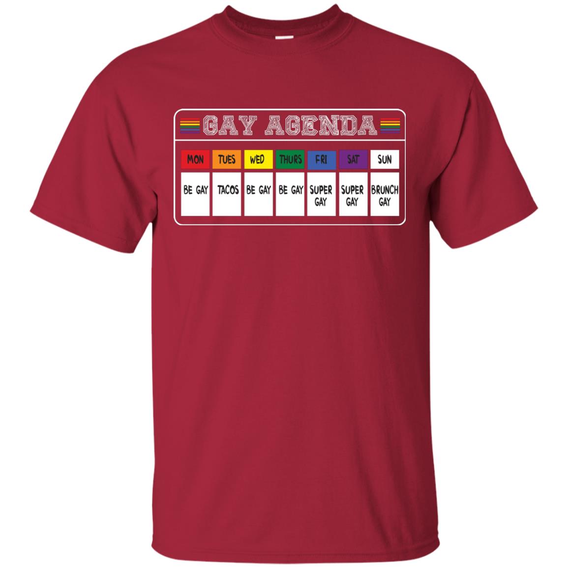 Gay Agenda Funny Lgbt T-shirt Cardinal