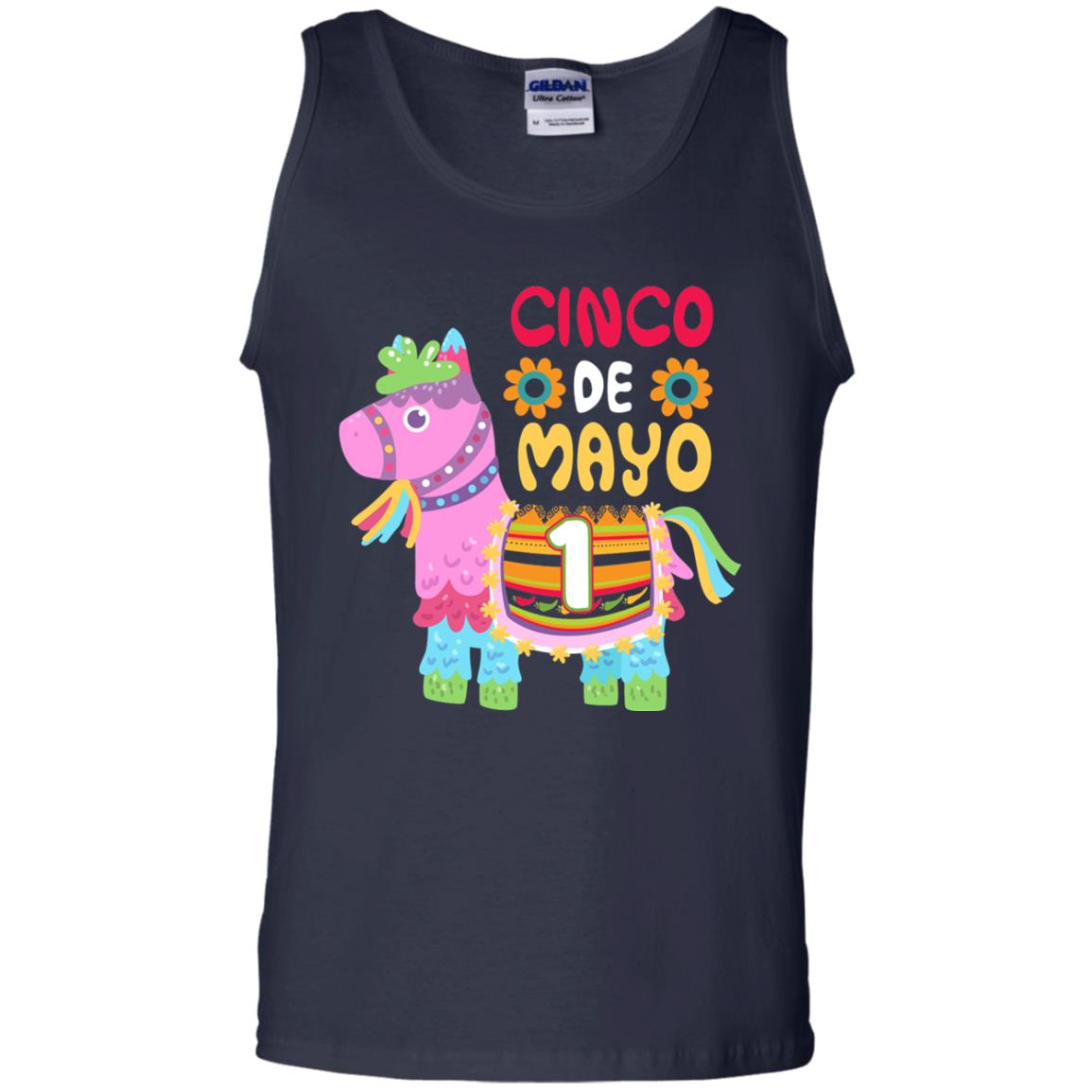 Cinco De Mayo Pinata Jockeys Horse Race 1st Birthday T-shirt Navy