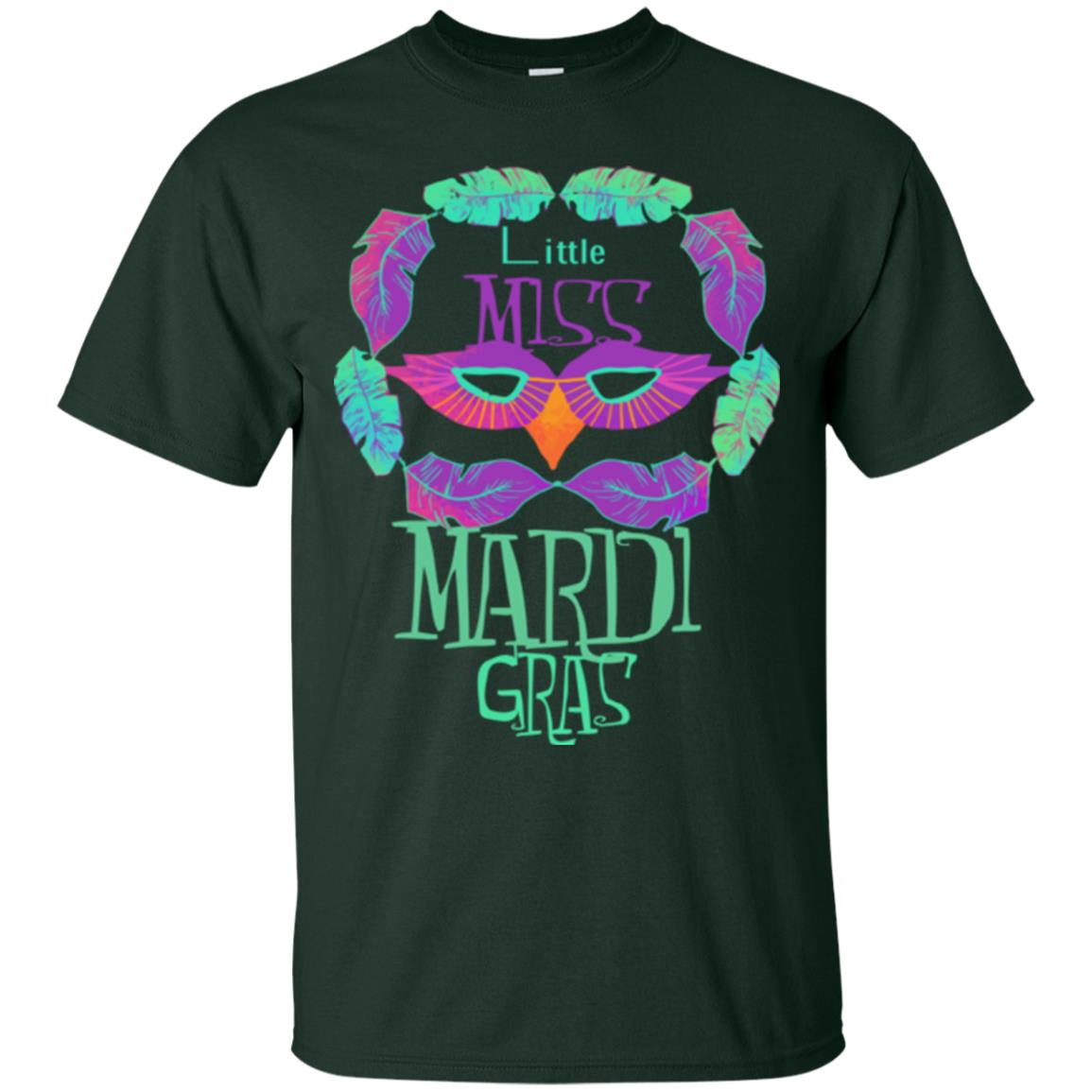 Mardi Gras T-shirt Little Miss Mardi Gras Forest