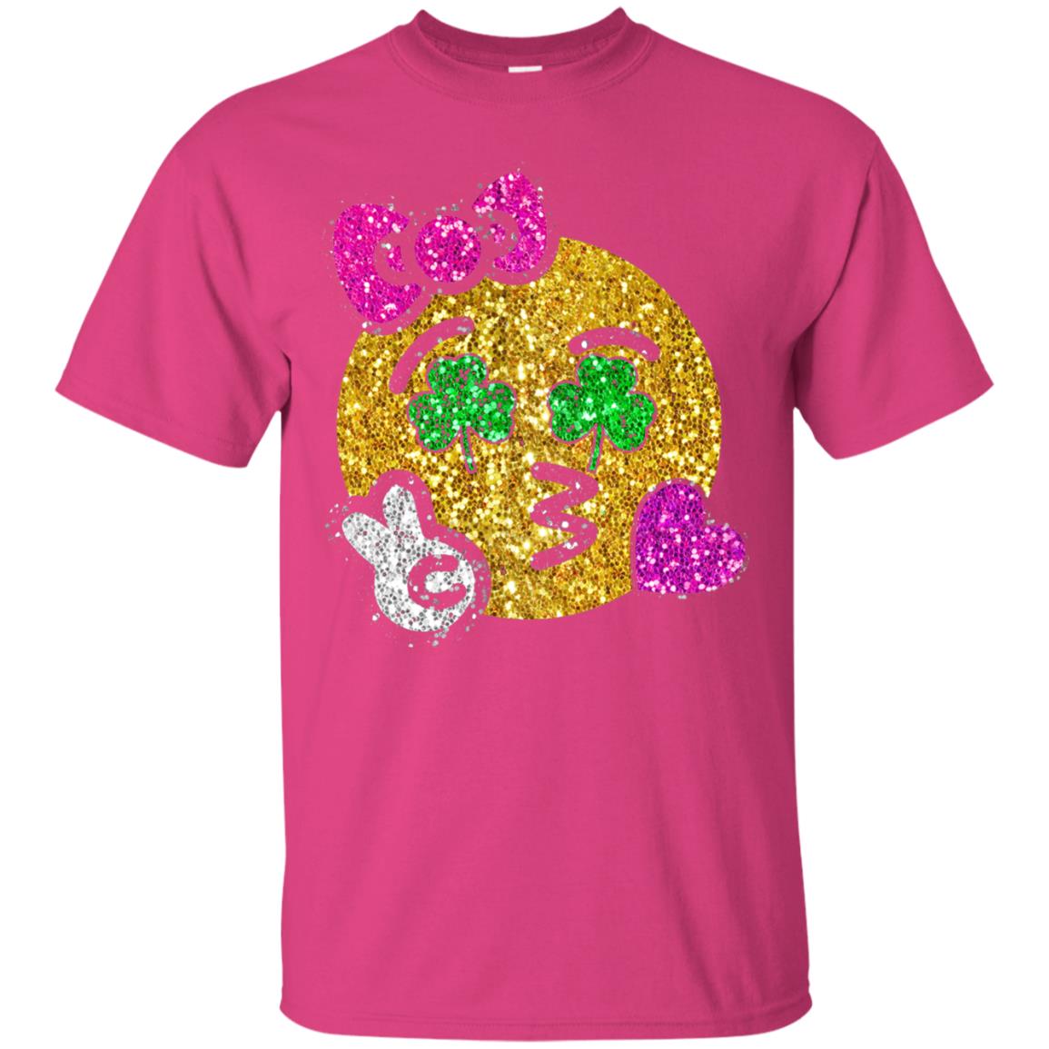 Emoji Kiss Heart Princess St. Patrick_s Day T-shirt Heliconia
