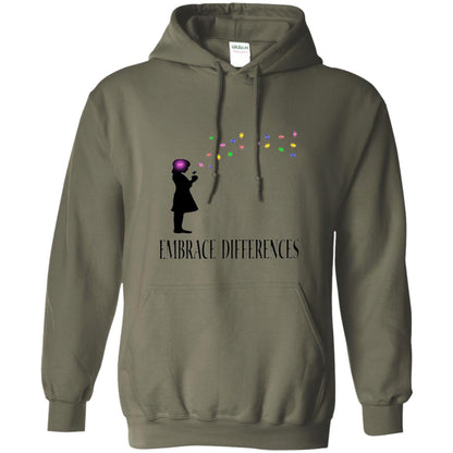 Autism Awareness T-shirt Embrace Differences T-shirt Military Green