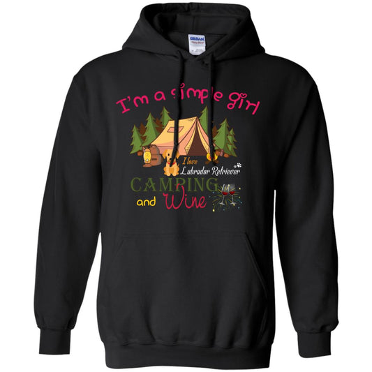 I’m A Simple Girl I Love Labrador Camping And Wine Shirt Black