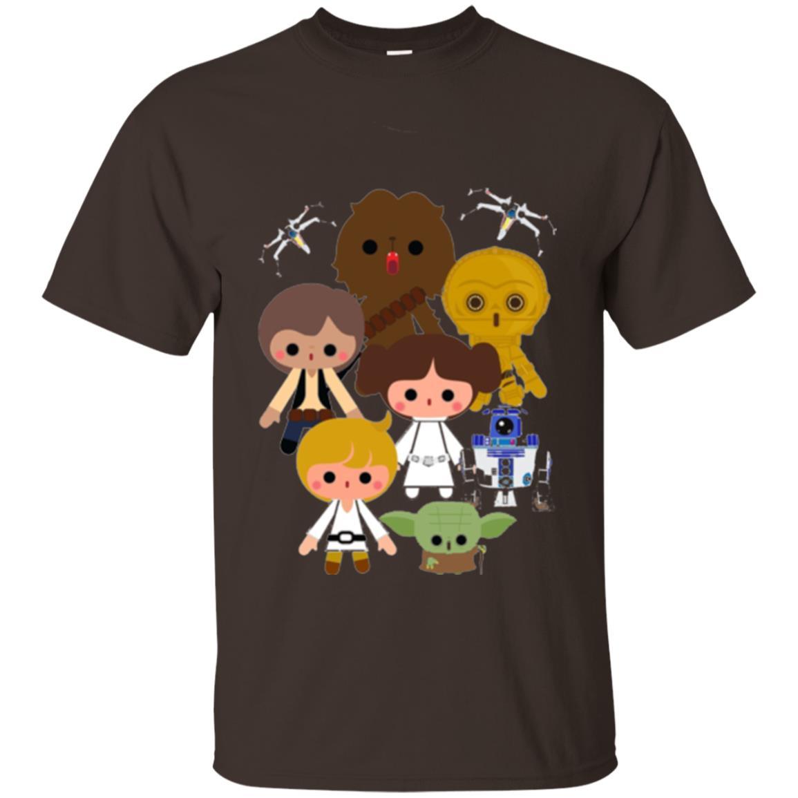 Film T-shirt Cute Kawaii Style Heroes Graphic Dark Chocolate