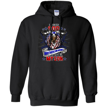 God Sent Me My Veteran Son Daddy T-shirt Black