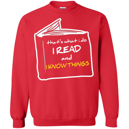 Book Lover T-shirt That's What I Do I Read And I Know Things Red