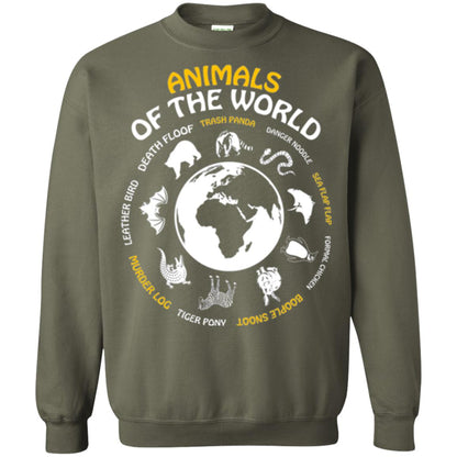 Save The Animals T-shirt Rare Animals Of The World Military Green