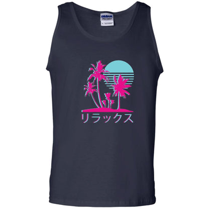 Aesthetic Vaporwave Otaku Summer Shirt Navy