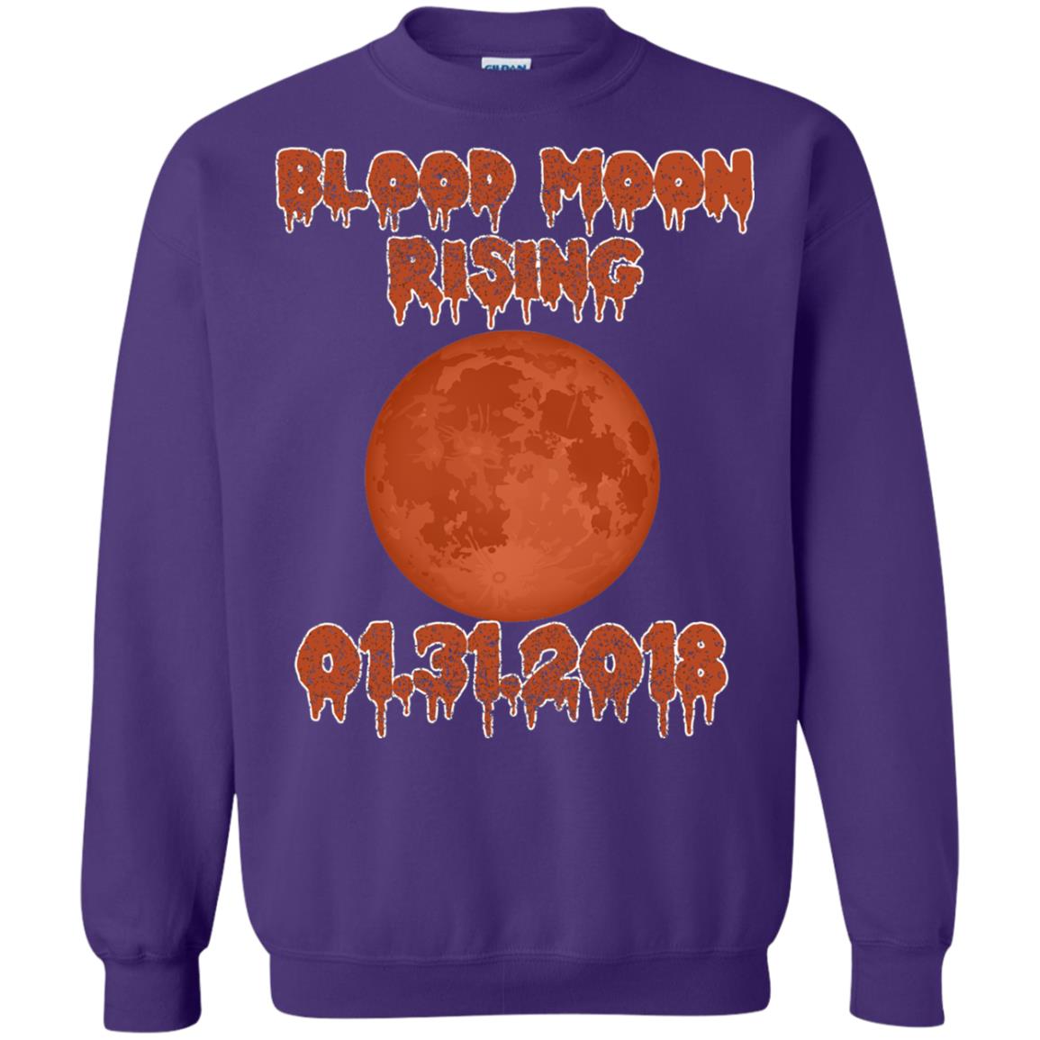 Blood Moon Rising Total Lunar Eclipse T-shirt Funny Lunar Eclipse Purple