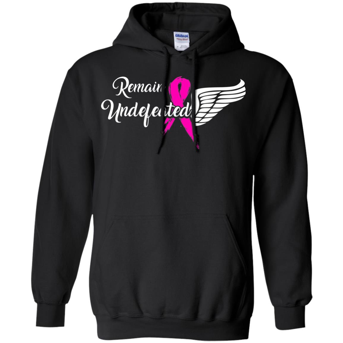 Breast Cancer T-shirt Remain Undefeated Black