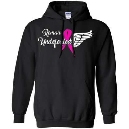 Breast Cancer T-shirt Remain Undefeated Black