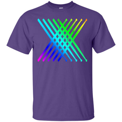 Drummer T-shirt Retro Vintage Drumsticks T-shirt Purple