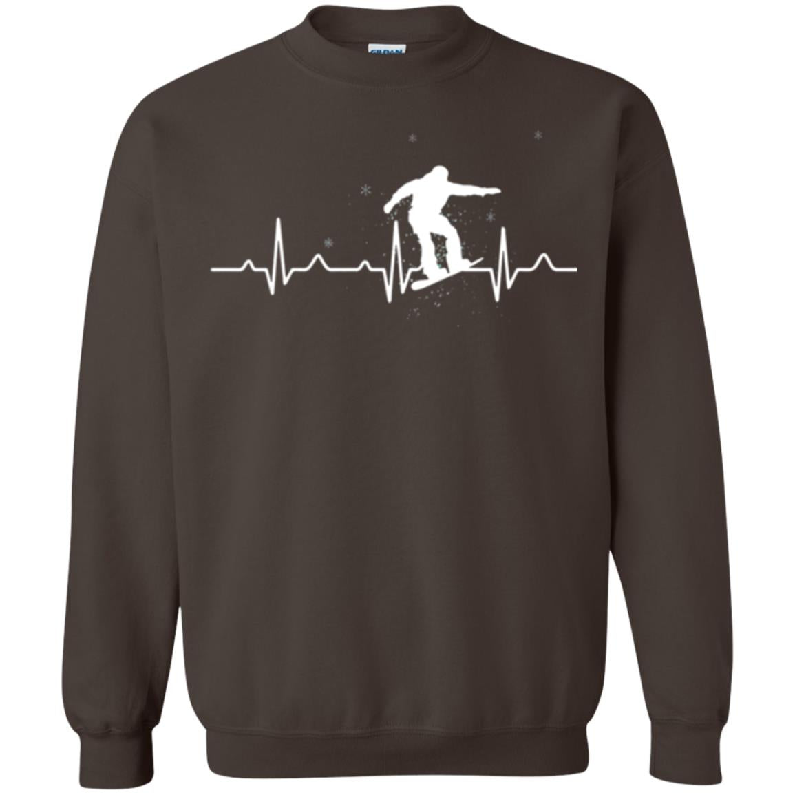 Heartbeat Snowboarding T-shirt Dark Chocolate