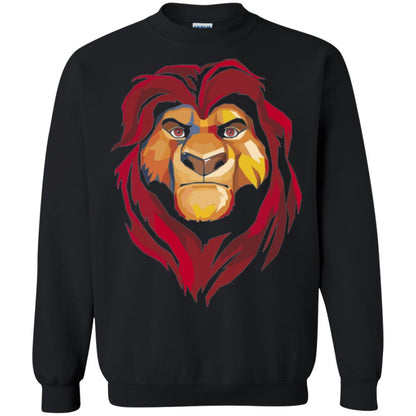 Cartoon Lover T-shirt Lion King Mufasa Geometrics Graphic Black
