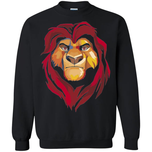 Cartoon Lover T-shirt Lion King Mufasa Geometrics Graphic Black