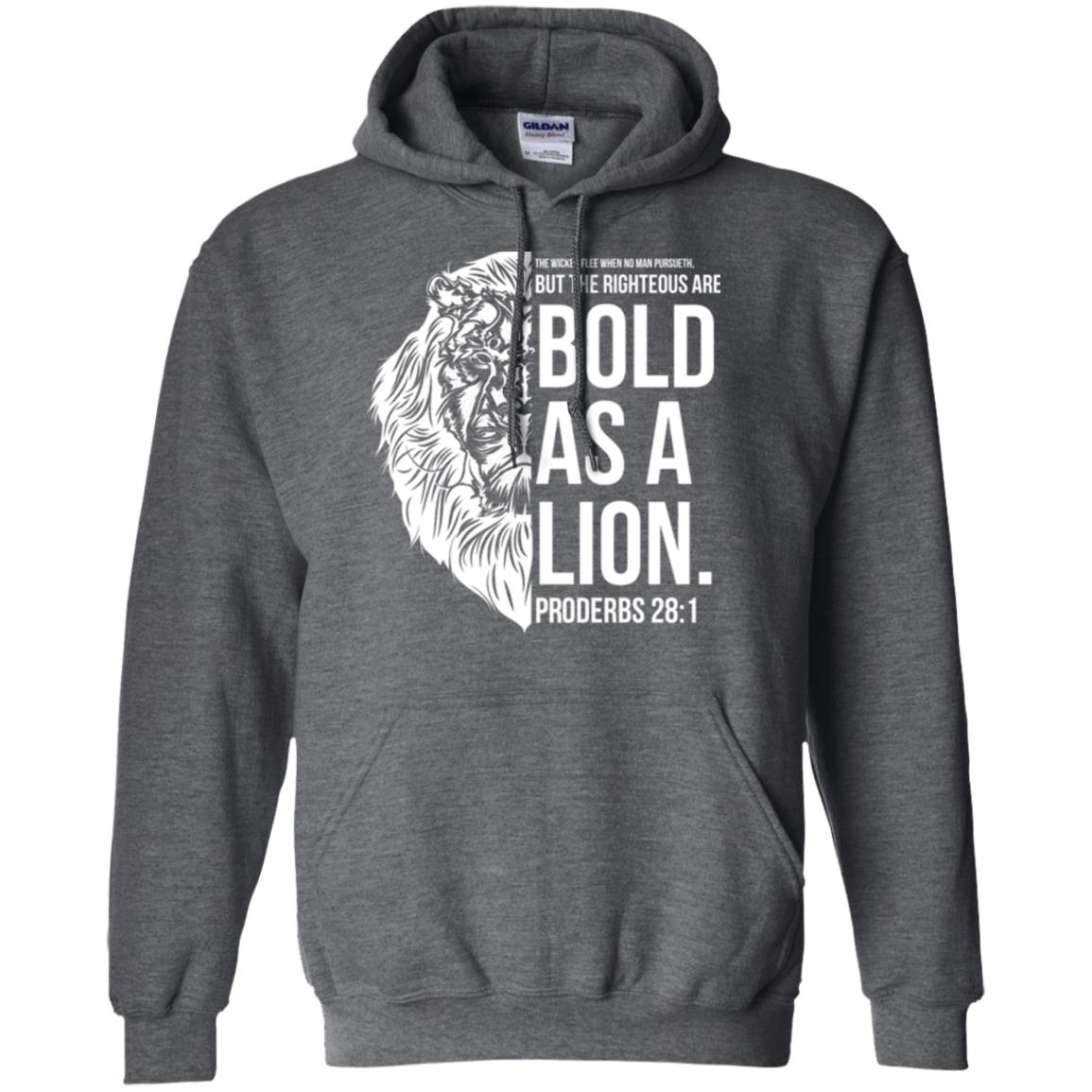 Christian T-shirt Bold As A Lion T-shirt Dark Heather