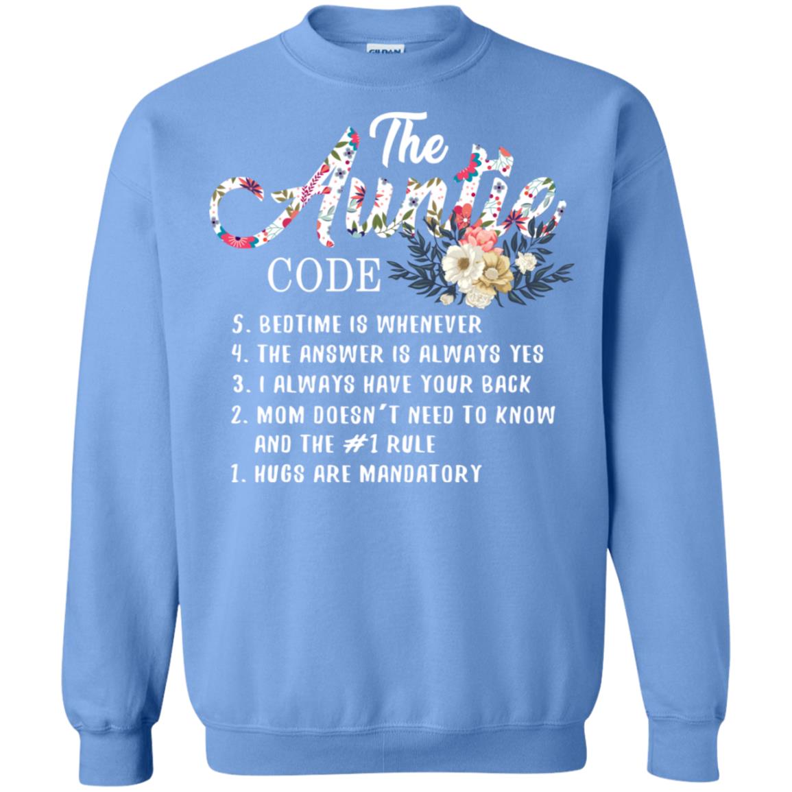 The Auntie Code Shirt For Womens Carolina Blue
