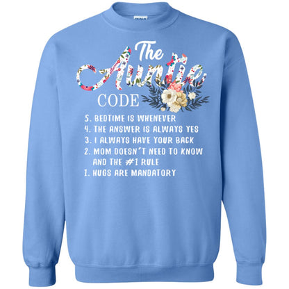 The Auntie Code Shirt For Womens Carolina Blue