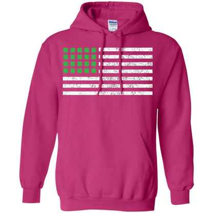 Usa Flag With Irish Shamrock St Patricks Day T-shirt Heliconia