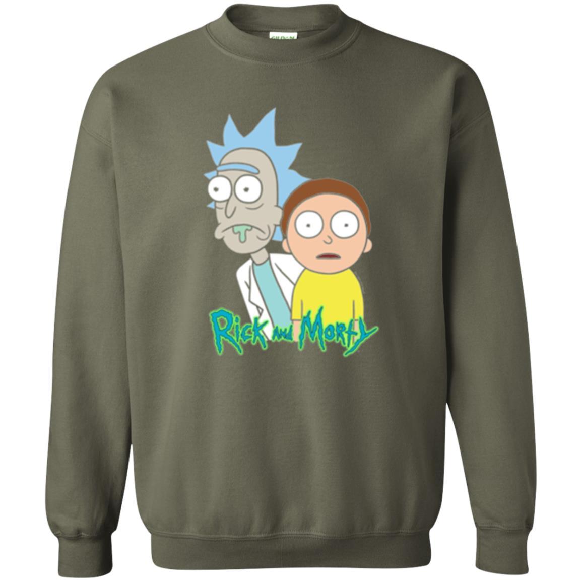 Film T-shirt Rick And Morty Stunned Military Green
