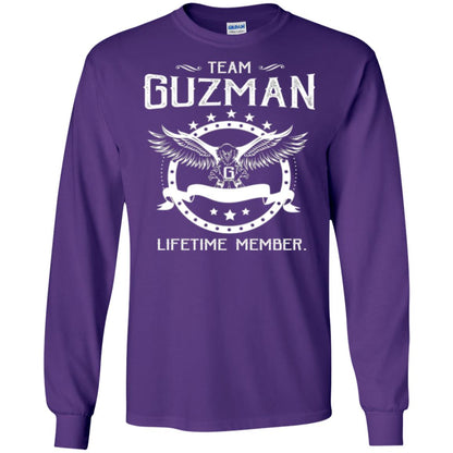 Family T-shirt Team Guzman Lifetime Member Purple