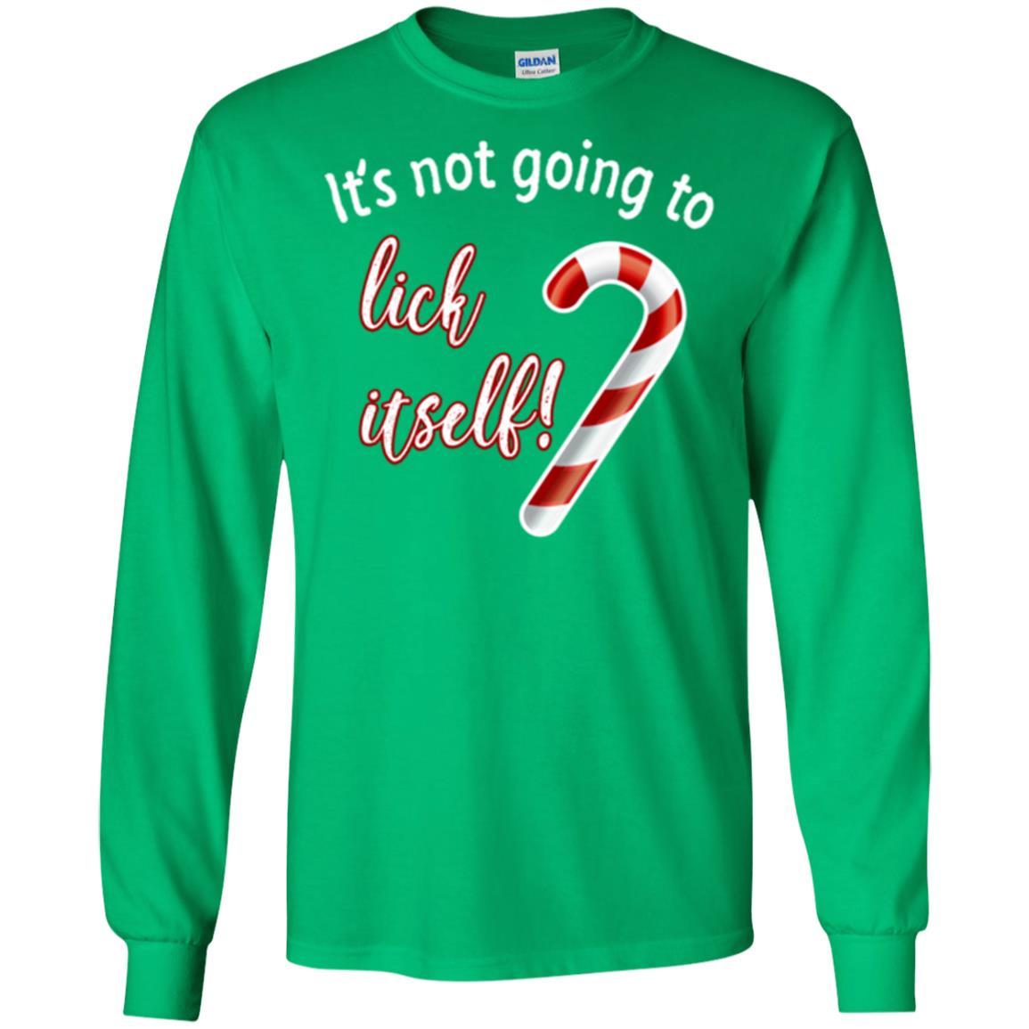 Christmas T-shirt It's Not Going To Lick Itself Irish Green