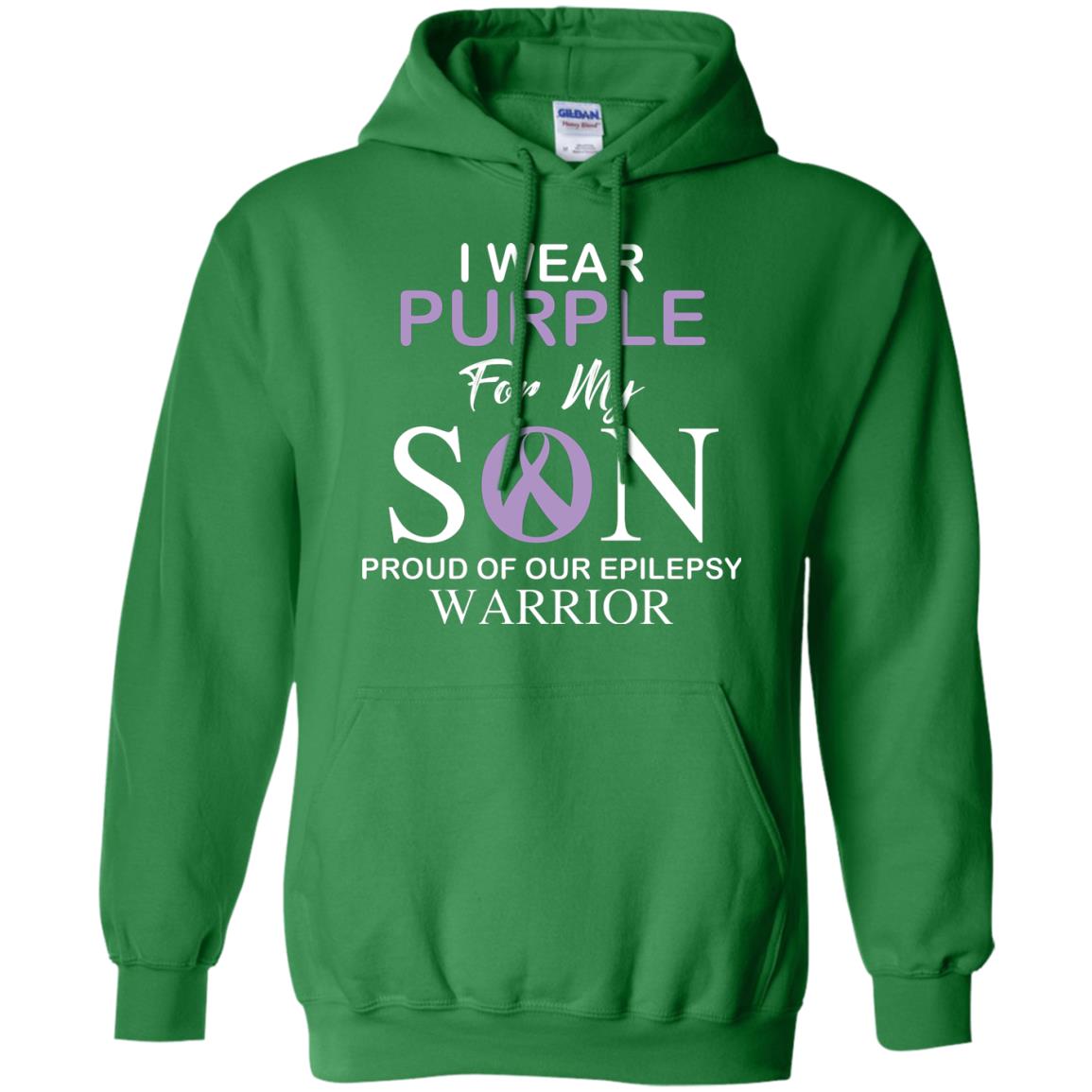 Epilepsy Warrior T-shirt I Wear Purple For My Son Proud Of Our Epilepsy Warrior Irish Green