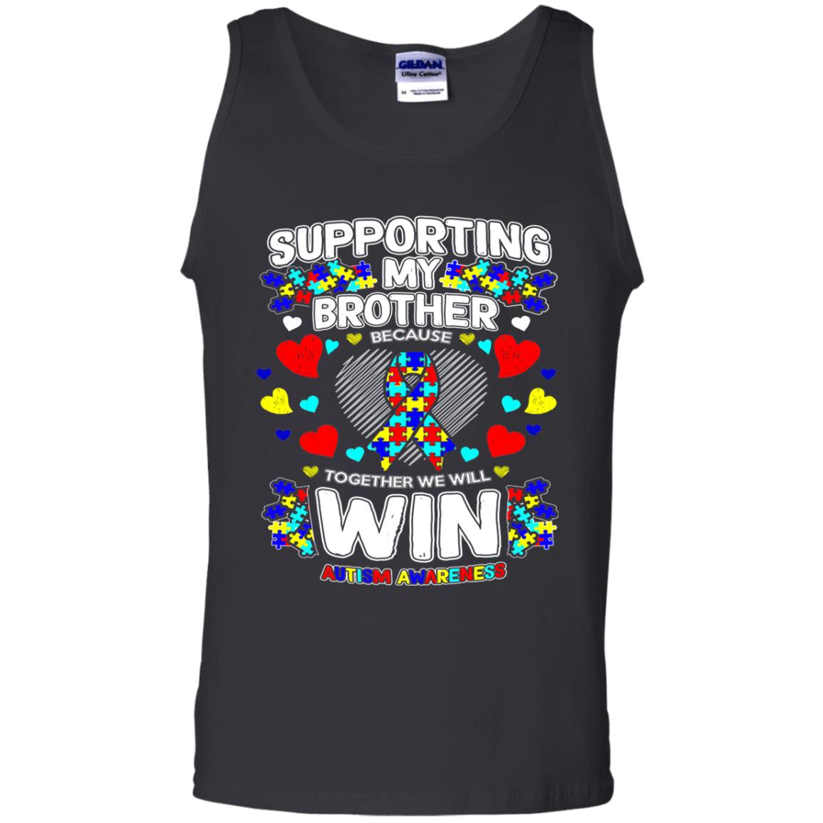 Autism Awareness Shirts For Supporting My Brother Black